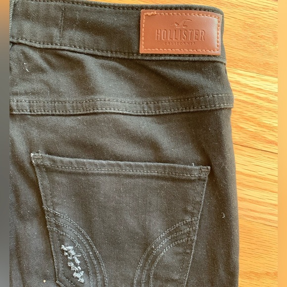 Hollister High-Rise Crop Super Skinny Classic Stretch Black 3R W26/L26 - Picture 3 of 5